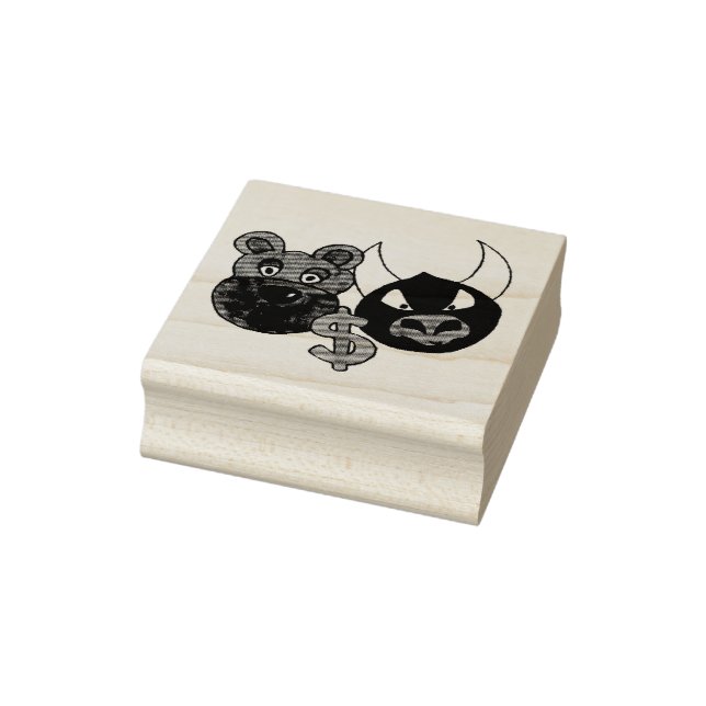 Tampons Encreurs Bears Bulles Stock Marché Dollar Signal Argent Tim (Tampon)