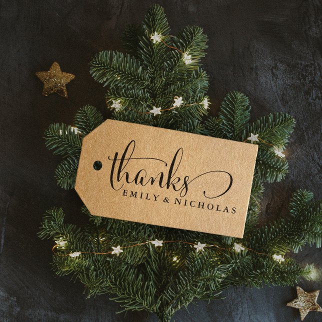 Tampons Encreurs Beau timbre merci avec police calligraphie (Créateur téléchargé)