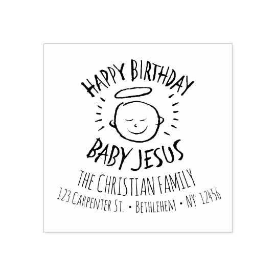 Tampons Encreurs Bebe Jesus Noel Religieux De Joyeux Anniversaire Zazzle Fr