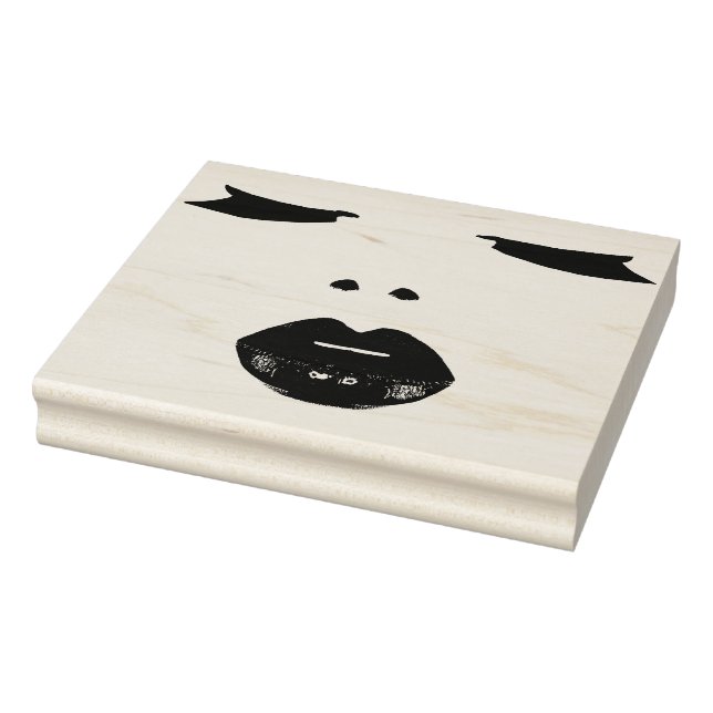 Tampons Encreurs Belle Femme Visage Lèvres des yeux Art original (Tampon)