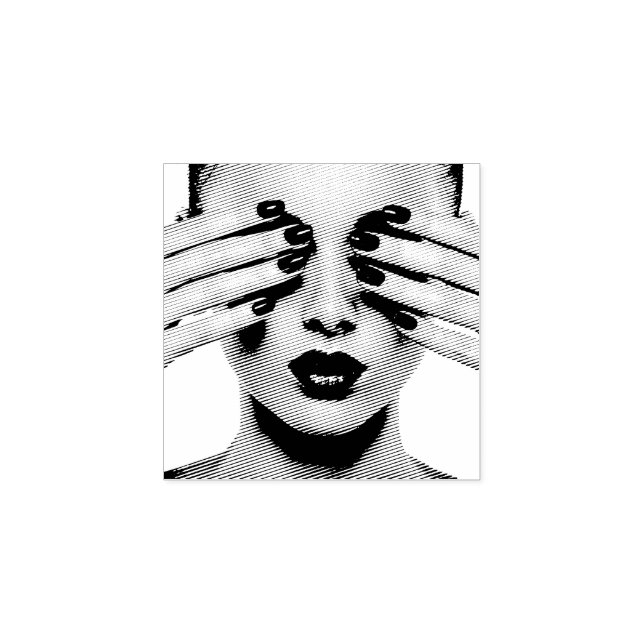 Tampons Encreurs Belle fille Maquillage de la dame ongles acrylique (Impression)