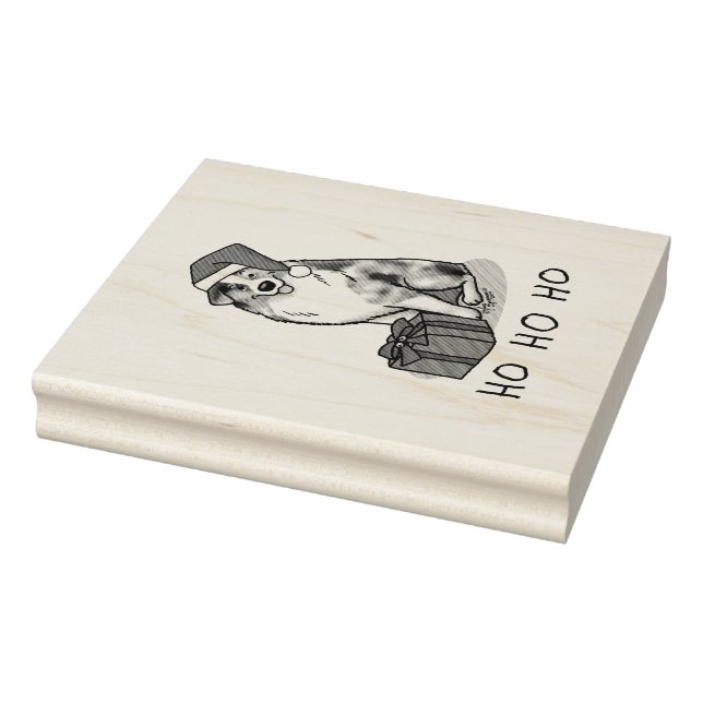 Tampons Encreurs Berger australien de Noël (bleu merle tan/w 1) (Tampon)