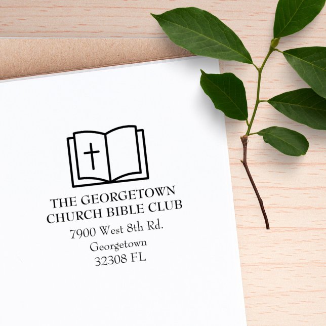 Tampons Encreurs Bible Custom Elegant Adresse de retour (Créateur téléchargé)