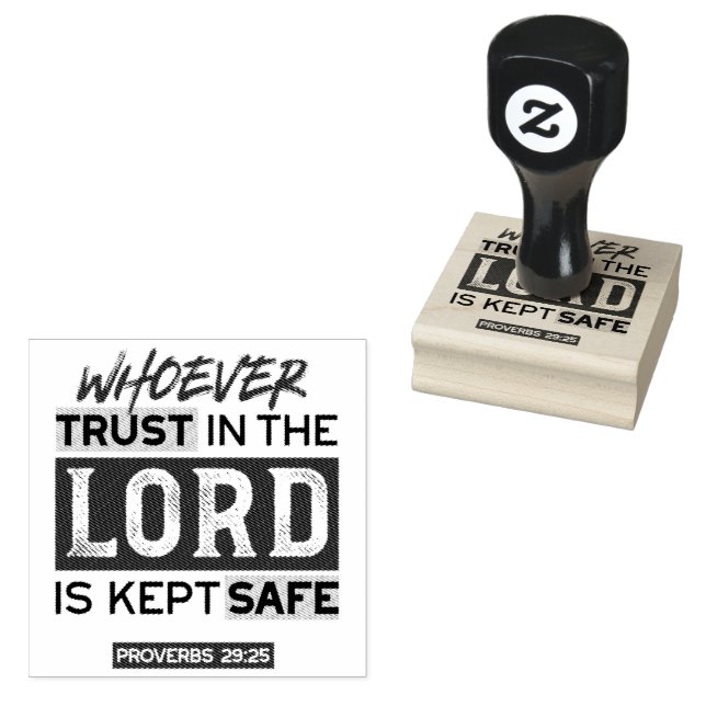 Tampons Encreurs Bible Quote Art - Proverbs 29:25 Trust in God (Tamponné)