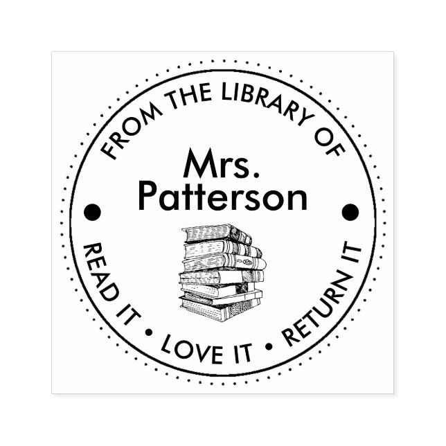 Tampons Encreurs Bibliothécaires Lire L'Aimer Il Le Retourner Perso (Impression)