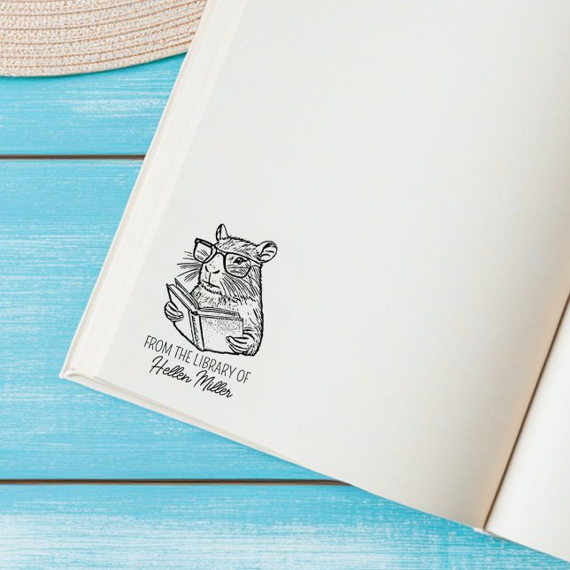 Tampons Encreurs Bibliothèque de capybara personnalisée (Créateur téléchargé)