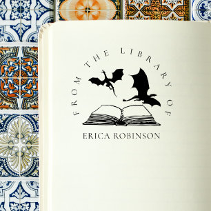 Tampons Encreurs Bibliothèque de noms personnalisés du livre Dragon