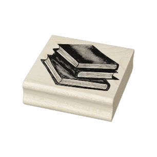 Tampons Encreurs Bibliothèque de piles de livres Lecture Alphabétis