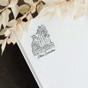 Tampons Encreurs Bibliothèque personnalisée chat