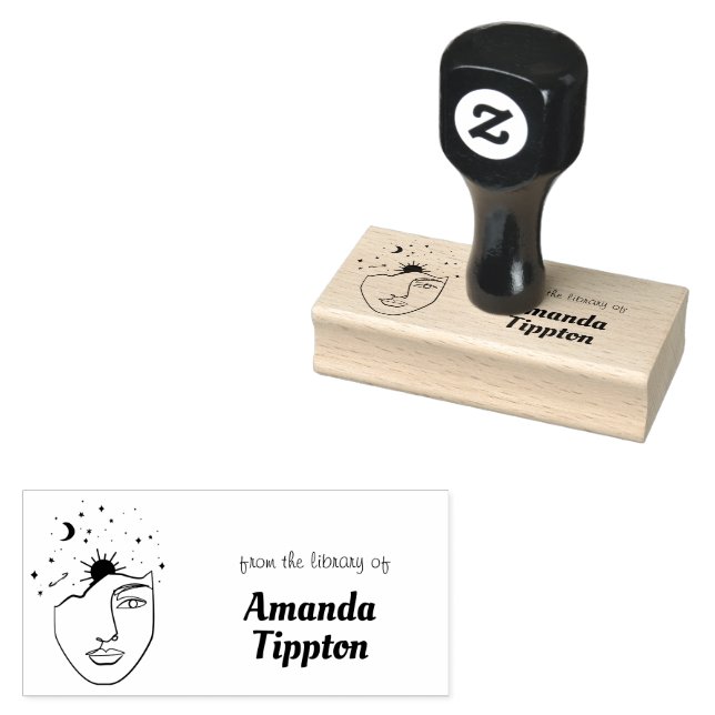 Tampons Encreurs Bibliothèque personnalisée en ligne de femme céles (Tamponné)