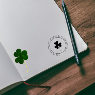 Tampons Encreurs Bibliothèque Shamrock moderne élégant livre person