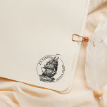 Tampons Encreurs Bibliothèque vintage Boat Ex Libris<br><div class="desc">Ce timbre en caoutchouc moderne "Ex Libris" dispose d'un bateau vintage avec un nom personnalisé.</div>