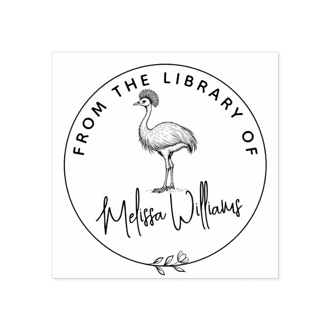 Tampons Encreurs Bibliothèques Ex Cassowary personnalisées à partir (Impression)