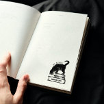 Tampons Encreurs Bibliothèques Ex Personnalisées, Livre Chat Vintag<br><div class="desc">Ce timbre en caoutchouc "Ex Libris" comporte un chat vintage et un nom personnalisé.</div>