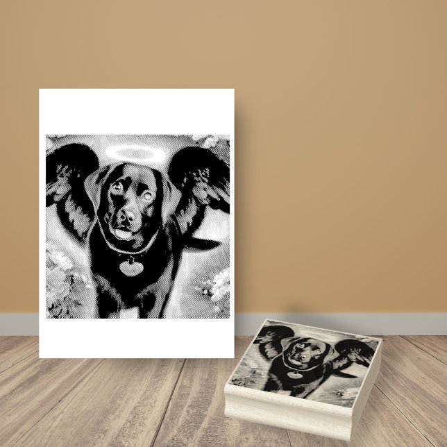 Tampons Encreurs Black Labrador Retriever Wings Perte d'animal (Créateur téléchargé)