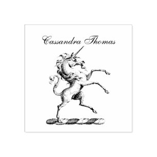 Tampons Encreurs Blason de licorne héraldique se cabrant Emblème ar