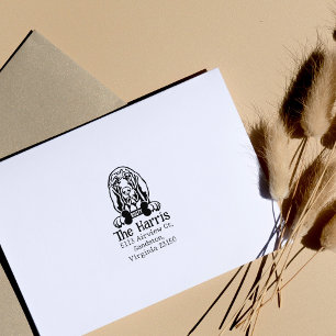 Tampons Encreurs Bloodhound Dog, Custom Return Address,