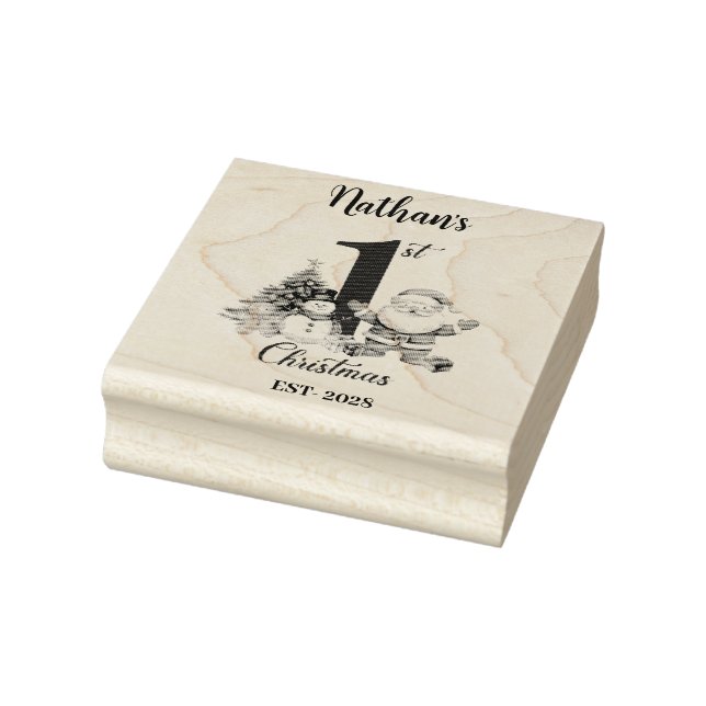 Tampons Encreurs Blue Boy First Christmas  (Tampon)