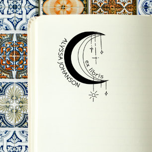 Tampons Encreurs Boho MoonCrest Universe Livres Personnalisés Exlib