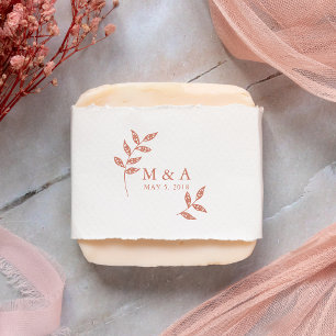 Tampons Encreurs Boho Rustic Branches Mariage Initiales Monogramme