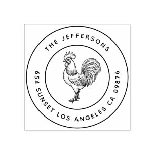 Tampons Encreurs Bold Barnyard Chic Rooster Adresse de famille