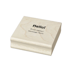 Tampons Encreurs Bonjour ajoutez un nom message simple minimaliste