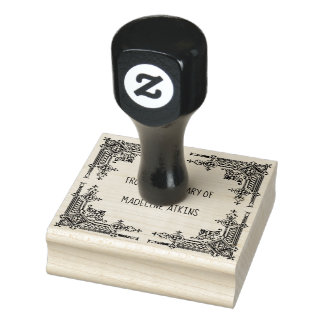 Tampons Encreurs Bookplate de cadre victorien de la bibliothèque de