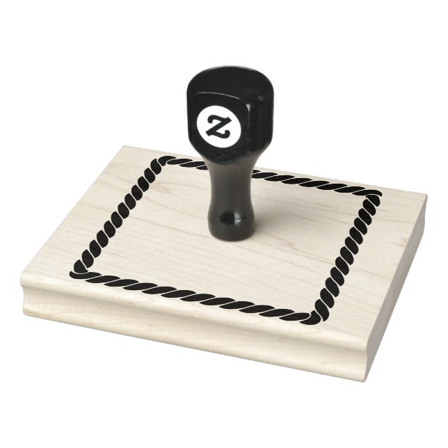 Tampons Encreurs Bordure du Carré de dessin de corde marine (Tampon)