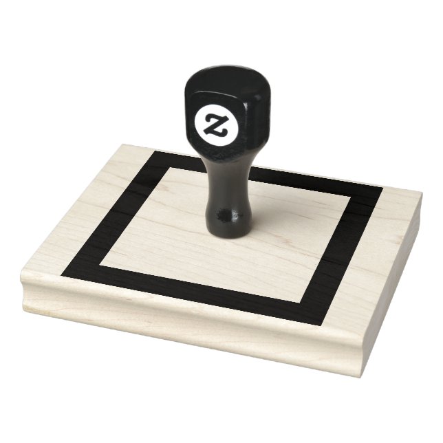 Tampons Encreurs Bordure plus épaisse et simple Carré vide de 4 po (Tampon)