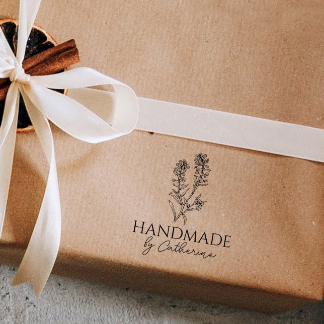 Tampons Encreurs Botanical Handmade by (nom personnalisé) (Créateur téléchargé)