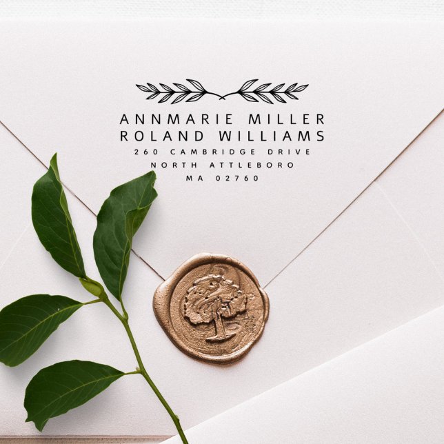 Tampons Encreurs Botanique Deux derniers noms Adresse de retour mod (Créateur téléchargé)