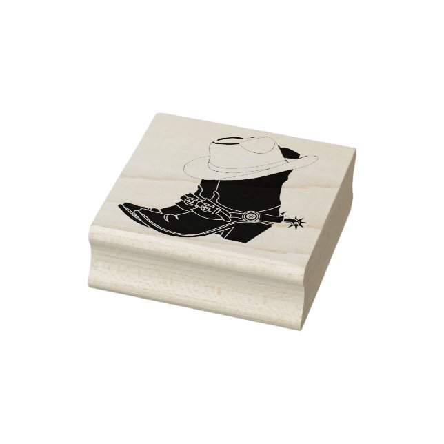Tampons Encreurs Bottes Western Cowboy et Casquette (Tampon)