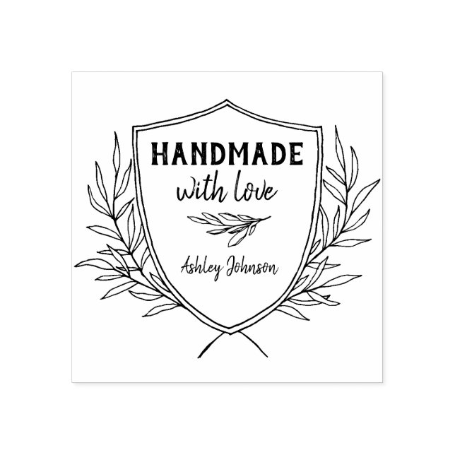 Tampons Encreurs Bouclier Rustique Personnalisé À La Main Par (Impression)