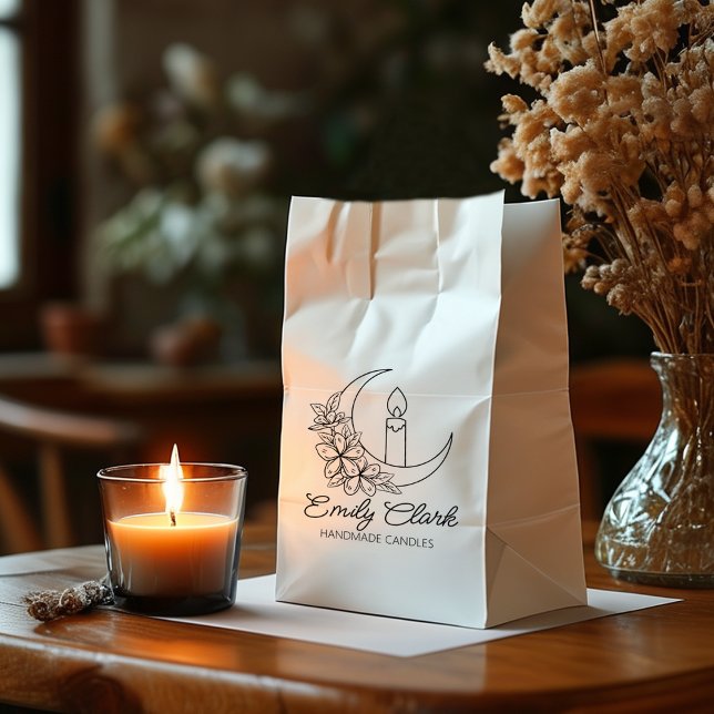 Tampons Encreurs Bougies artisanales à fleurs de lune personnalisée (Créateur téléchargé)