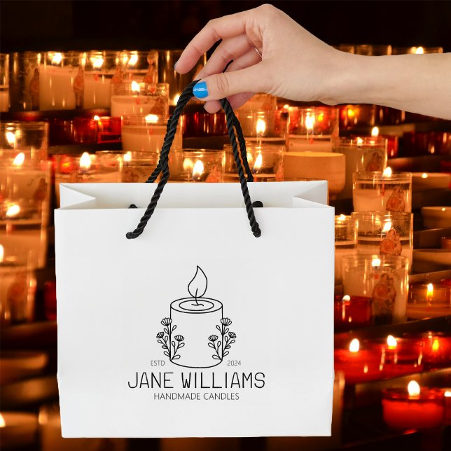 Tampons Encreurs Bougies artisanales personnalisées, grandes (Créateur téléchargé)