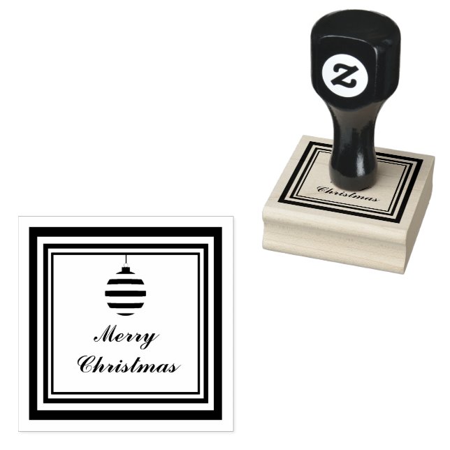 Tampons Encreurs Boule de Noël Moderne Joyeux (Tamponné)