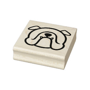 Tampons Encreurs Bouledogue anglais fait sur commande - timbres en