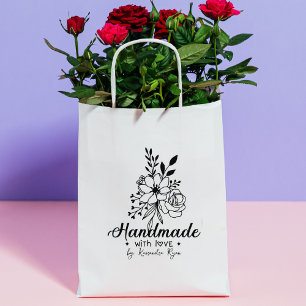 Tampons Encreurs Bouquet de fleurs Nom personnalisé Entreprise arti