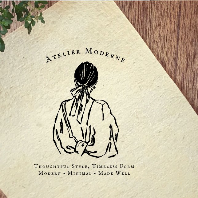 Tampons Encreurs Boutique Branding | Modern Fashion Illustration (Créateur téléchargé)