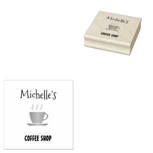 Tampons Encreurs Boutique de café silhouette de tasse chaude