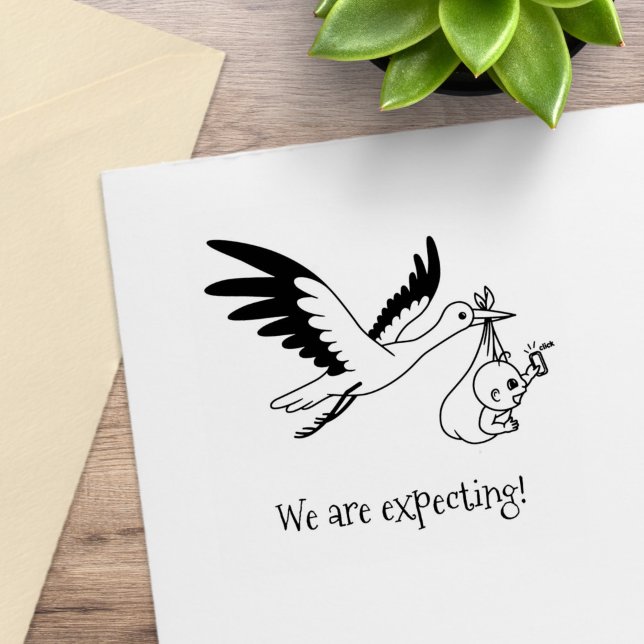 Tampons Encreurs Boutique portant le paquet bébé attente de grosses (Créateur téléchargé)