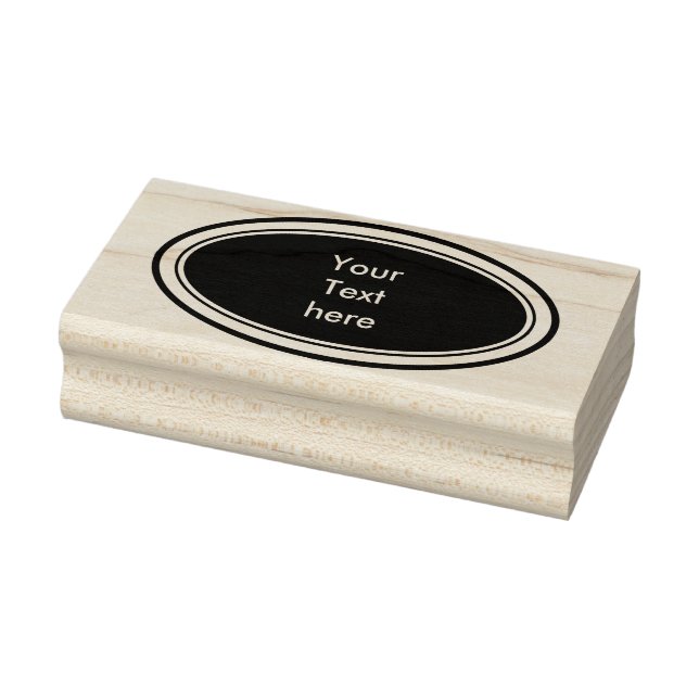 Tampons Encreurs Bouton moderne Oval avec cadre + votre nom (Tampon)