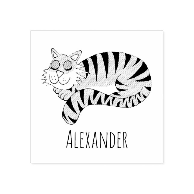 Tampons Encreurs Boys Cute Jungle Tiger School Boite (Impression)