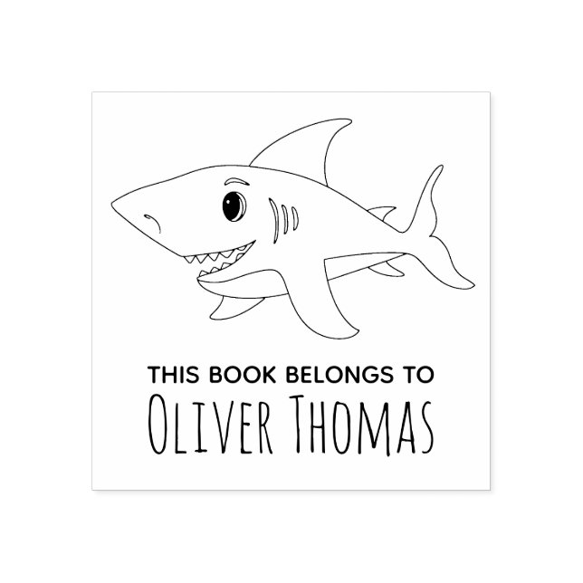 Tampons Encreurs Boys Cute Shark Kids Boplate (Impression)