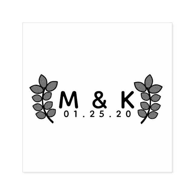 Tampons Encreurs Branche de logo de mariage auto-encreur (Impression)