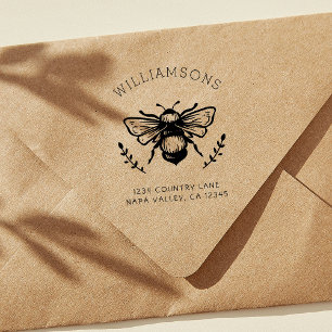 Tampons Encreurs Bumblebee russe   Adresse de retour du nom de fami