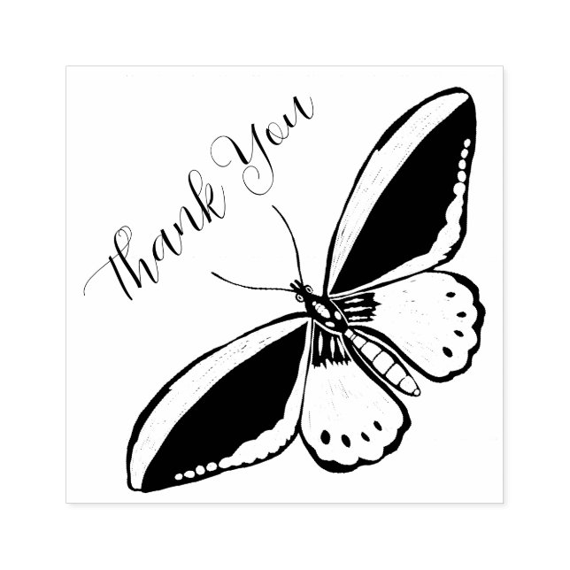 Tampons Encreurs Butterfly Thank You Ink Stamp  (Impression)