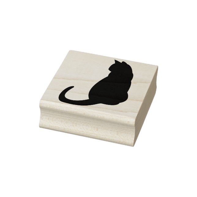 Tampons Encreurs cachet d'art silhouette du chat assis (Tampon)