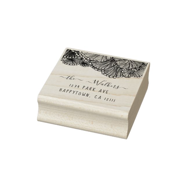 Tampons Encreurs cachet de l'adresse de retour du coquillage (Tampon)