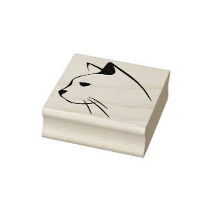Tampons Encreurs cachet de l'illustration de la tête du chat